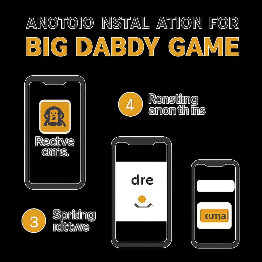 Diagram showing the steps to install Big Daddy Game on Android devices.