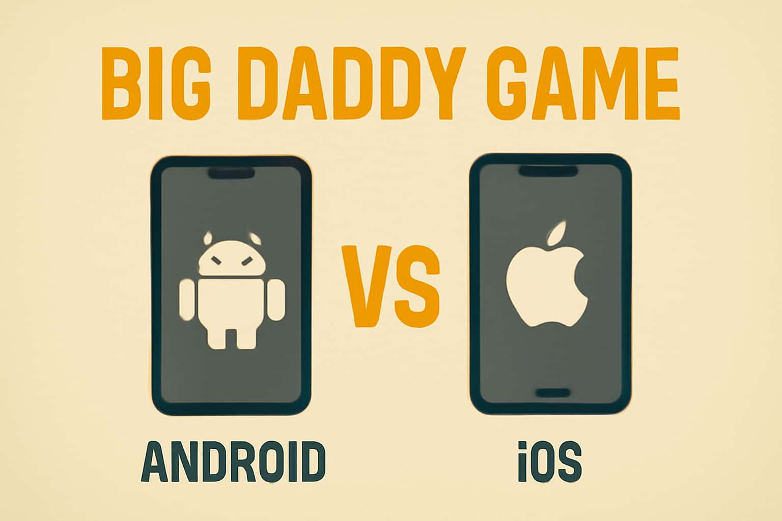 An informational graphic about Big Daddy Game availability on Android and iOS.
