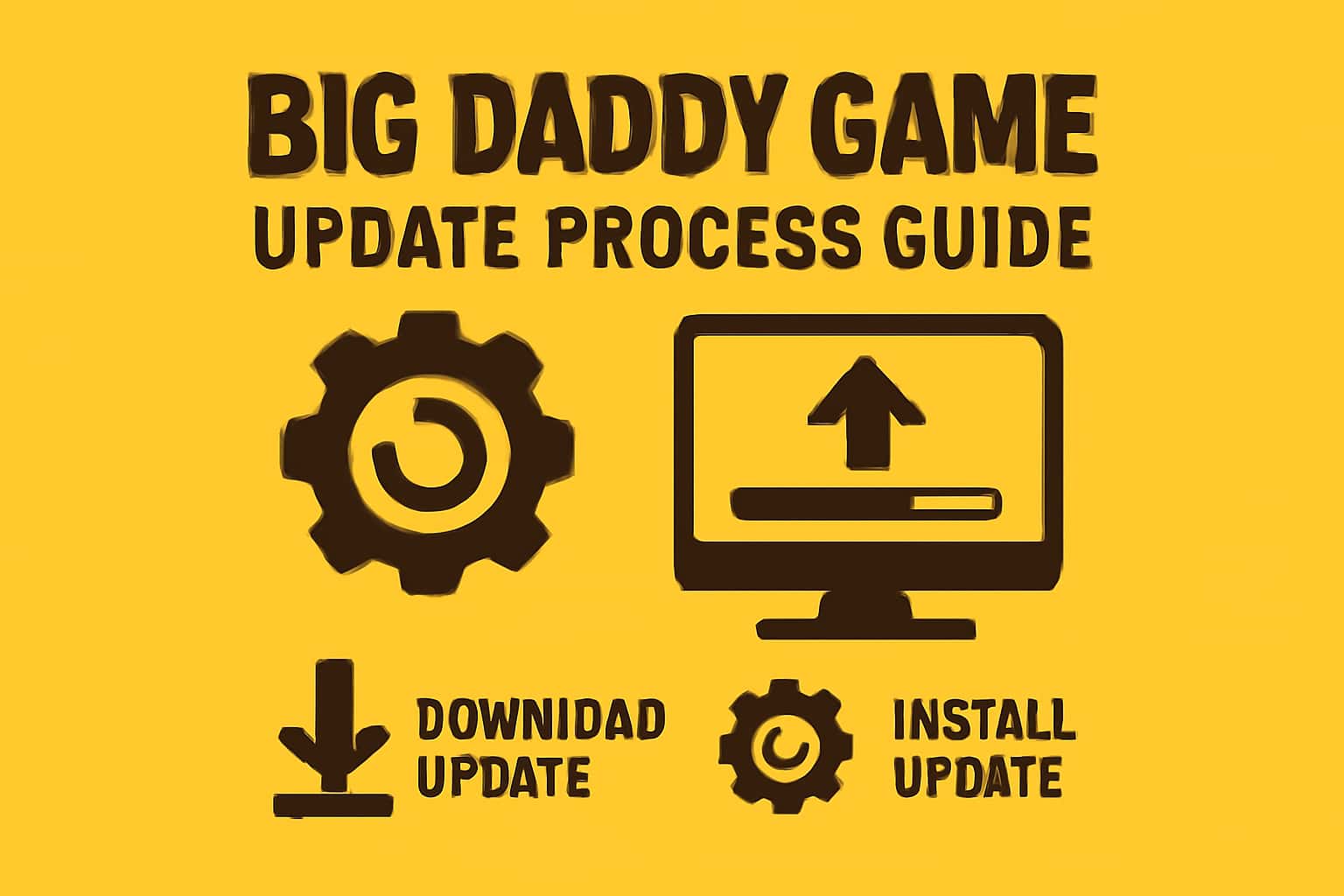 An informational graphic related to updating the Big Daddy Game application.