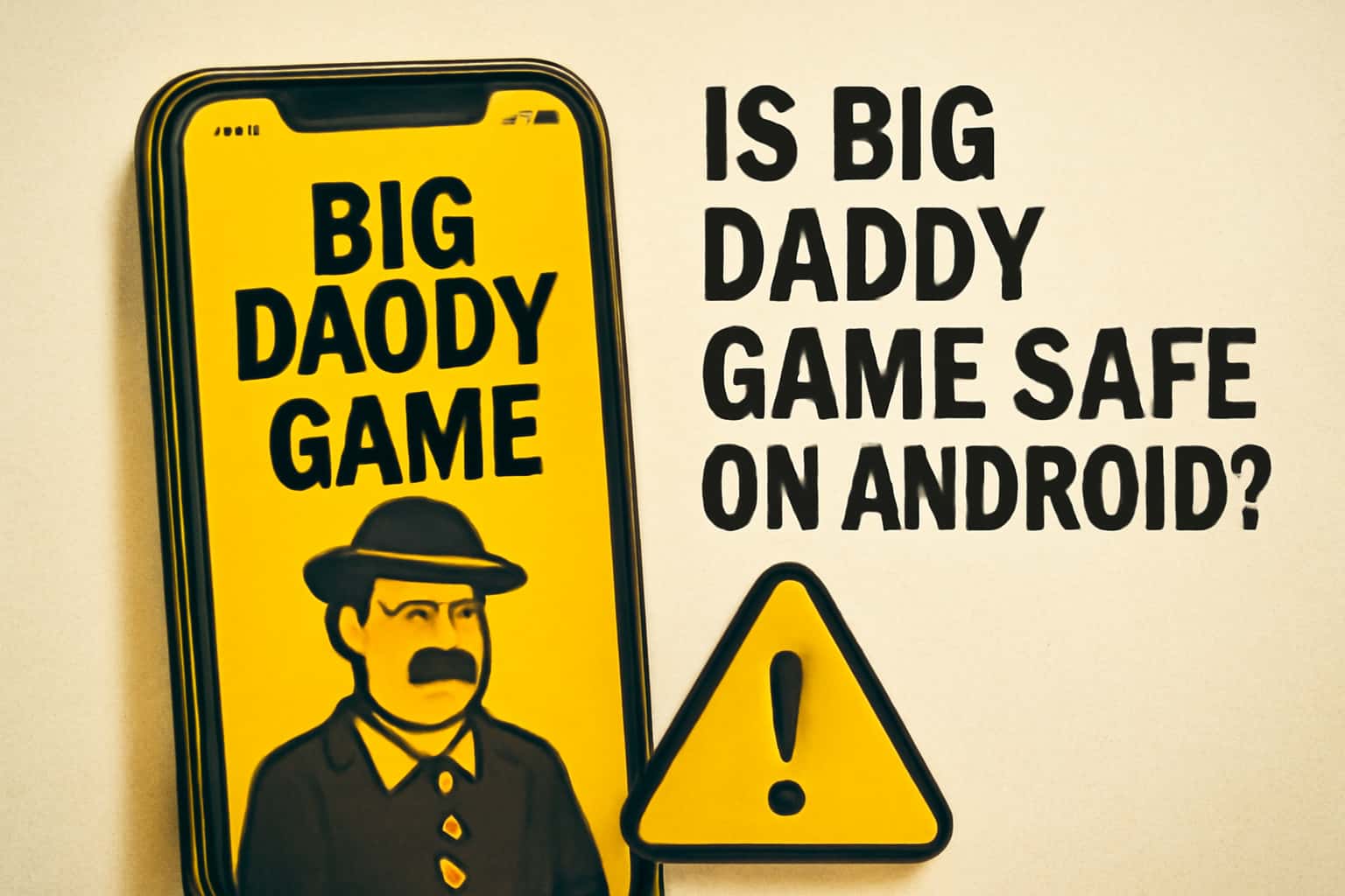 Informative scene about the safety of Big Daddy Game on Android.